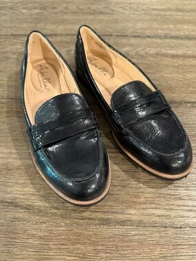 Abella Zoey Black Patent Leather Loafers
